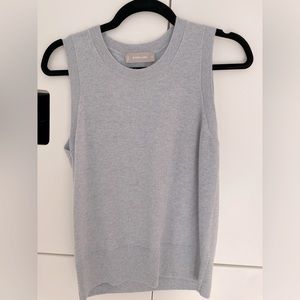 Sleeveless cashmere blend sweater.